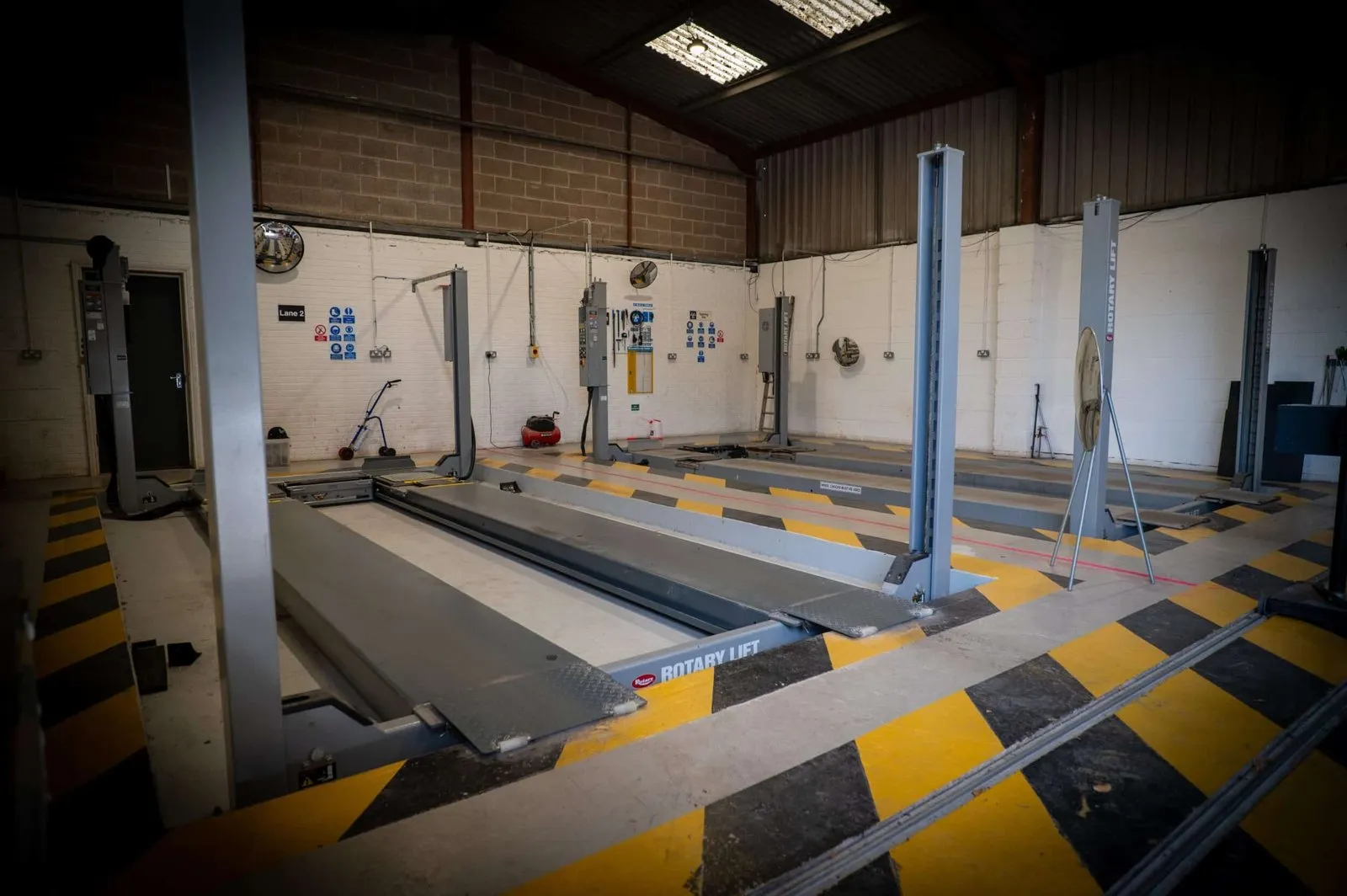 An empty test lane inside My Car Import